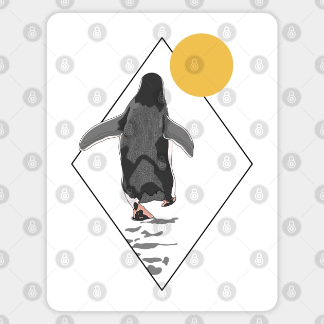 Penguin Sun King Emperor Sea Bird Penguin Lover Penguin Sticker by GraphicsLab
